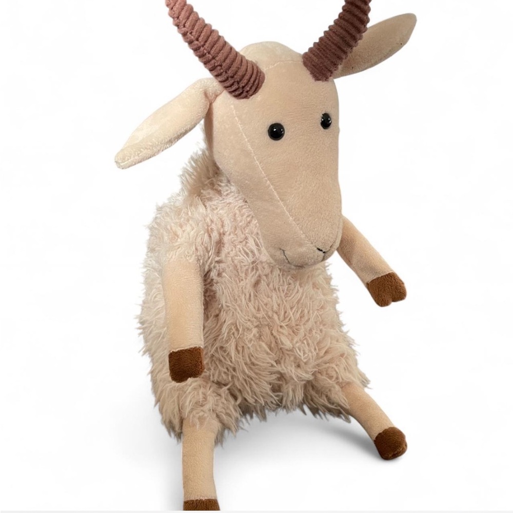 Jellycat Cream and Brown Goat Plush